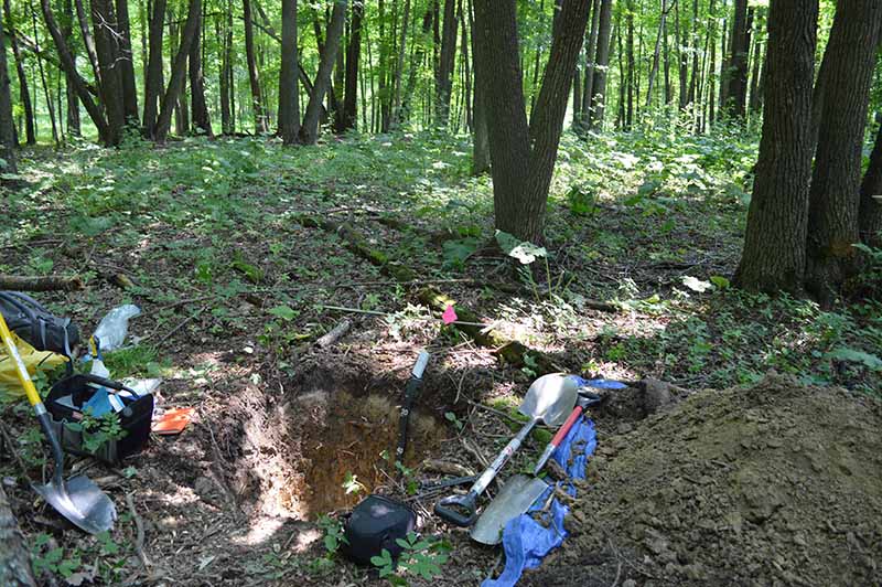 Soil pit in northern Minnesota