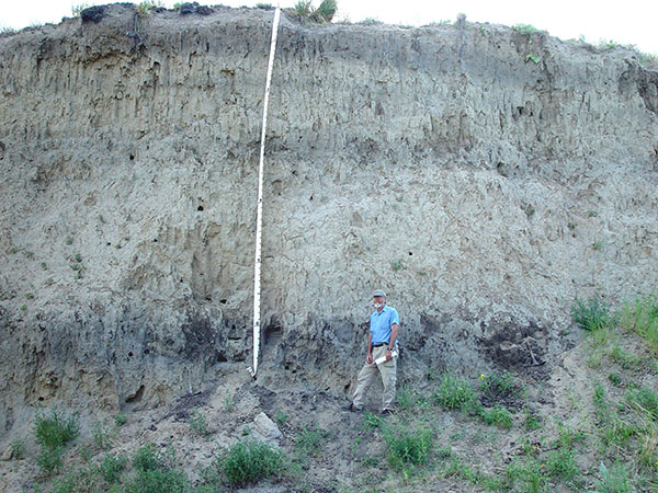 Old Wauneta Roadcut study site, 2003