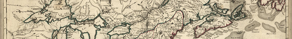 18th century map of upper Great Lakes